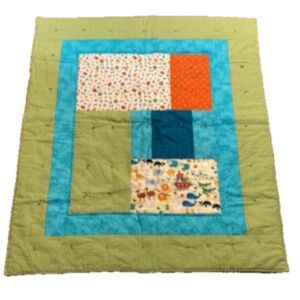 NOAHs ARK Animals Sports Themed Balls Dog Bones Polka Dots Quilt 30 x 44 in